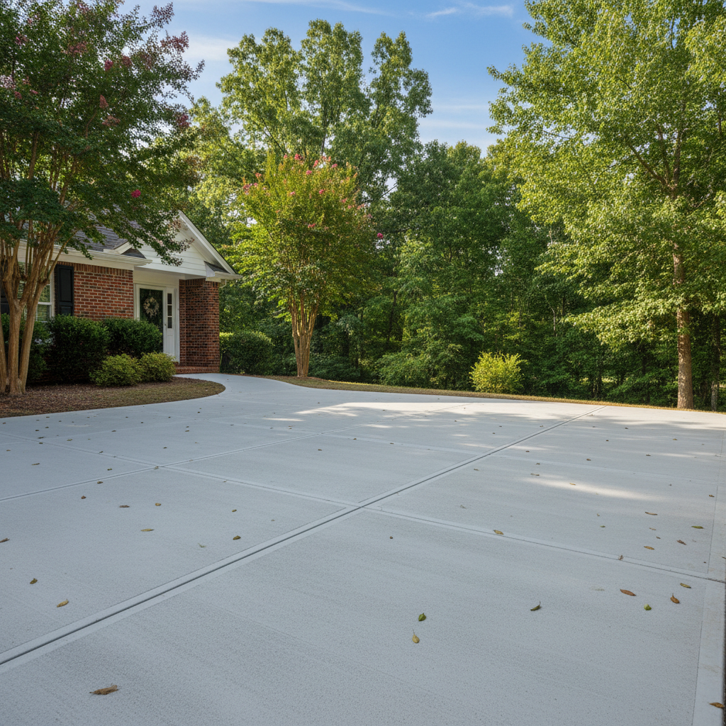 Completed concrete flatwork work at a residential property in Decatur, AL