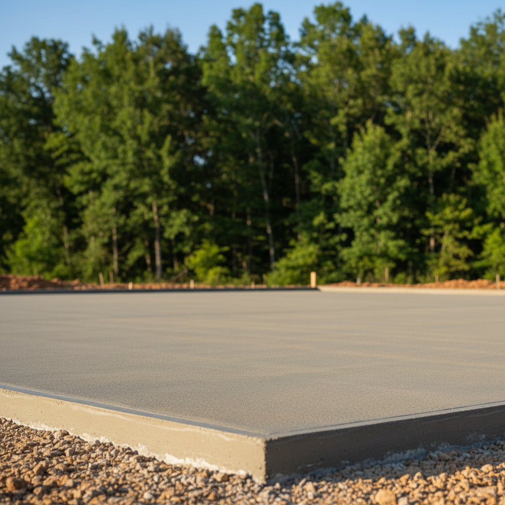 Completed concrete foundations work at a residential property in Huntsville, AL
