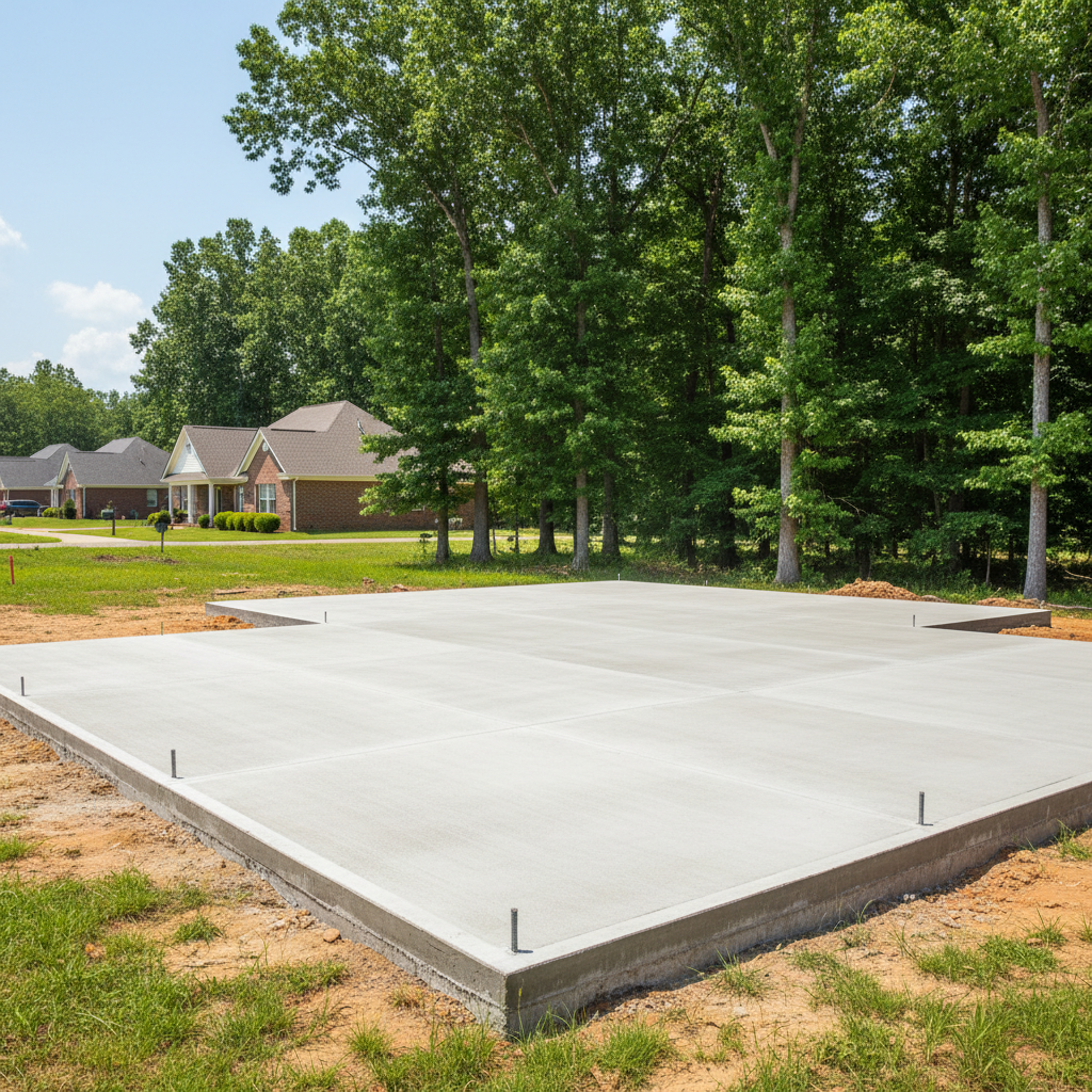 Completed concrete foundations work at a residential property in Dothan, AL