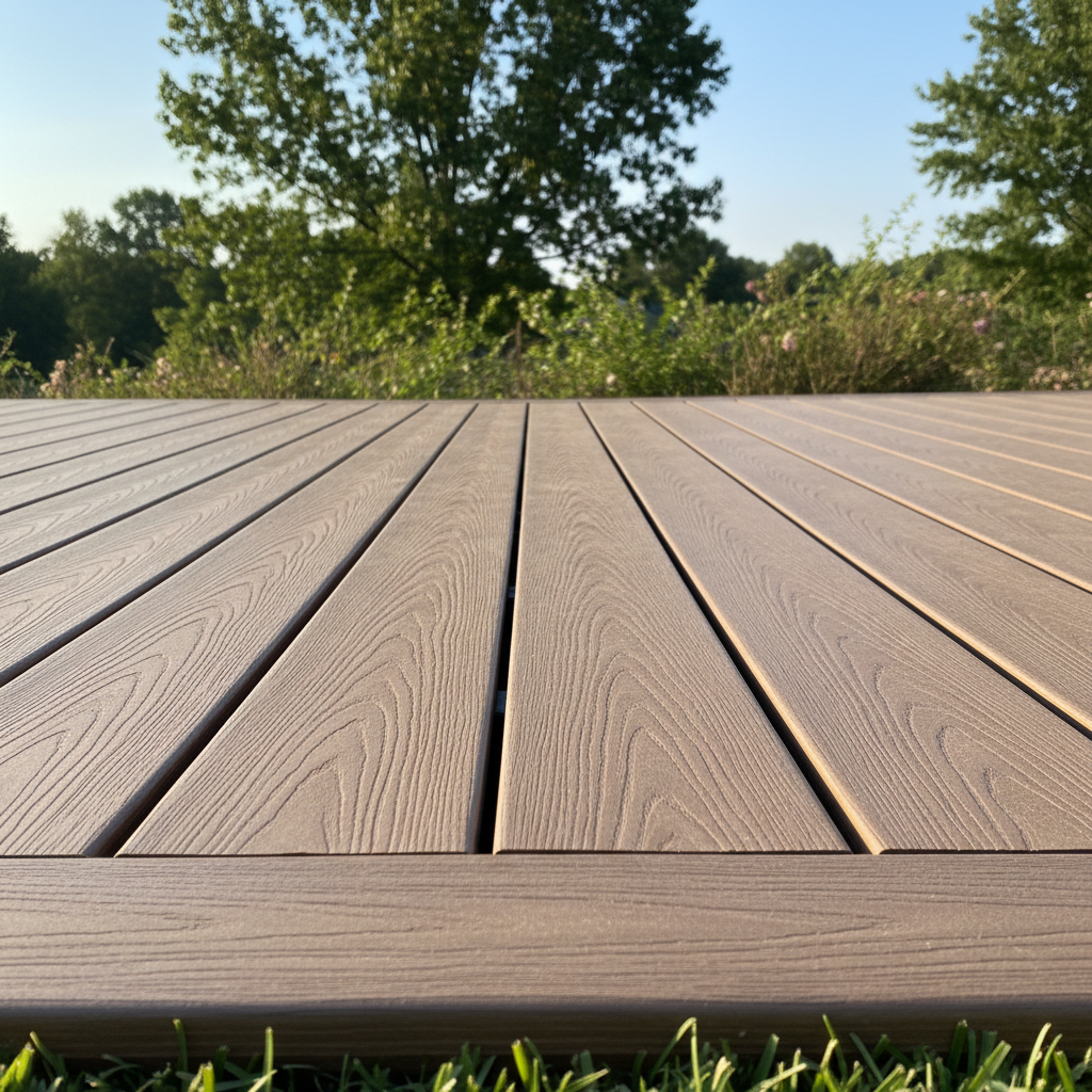 Completed trex decks work at a residential property in Clio, AL