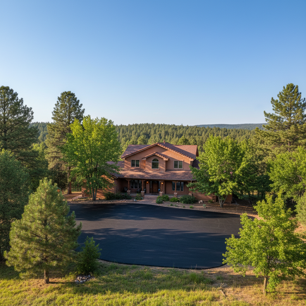 Completed residential asphalt work at a residential property in Flagstaff, AZ