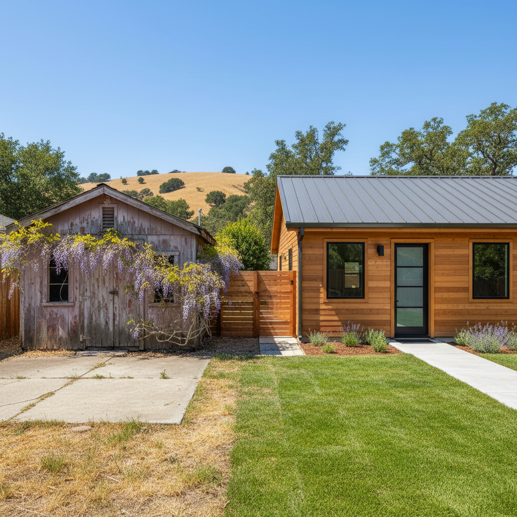 Completed detached adu work at a residential property in Pleasanton, CA