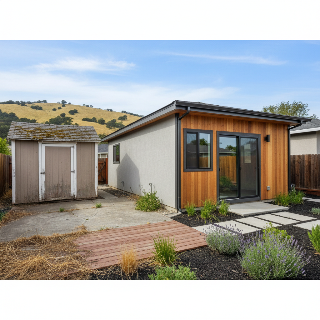 Completed detached adu work at a residential property in Pleasanton, CA