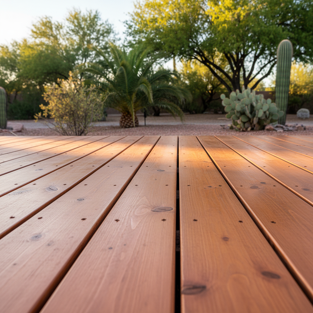 Completed deck painting & staining work at a residential property in Phoenix, AZ