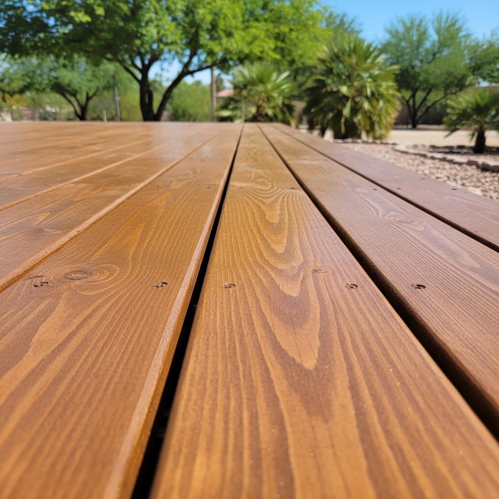 Completed deck painting & staining work at a residential property in Phoenix, AZ