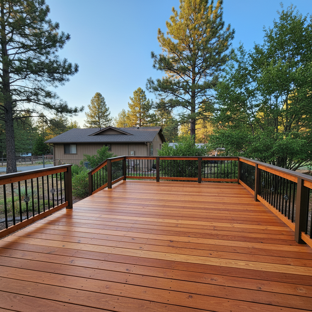 Completed deck painting & staining work at a residential property in Flagstaff, AZ