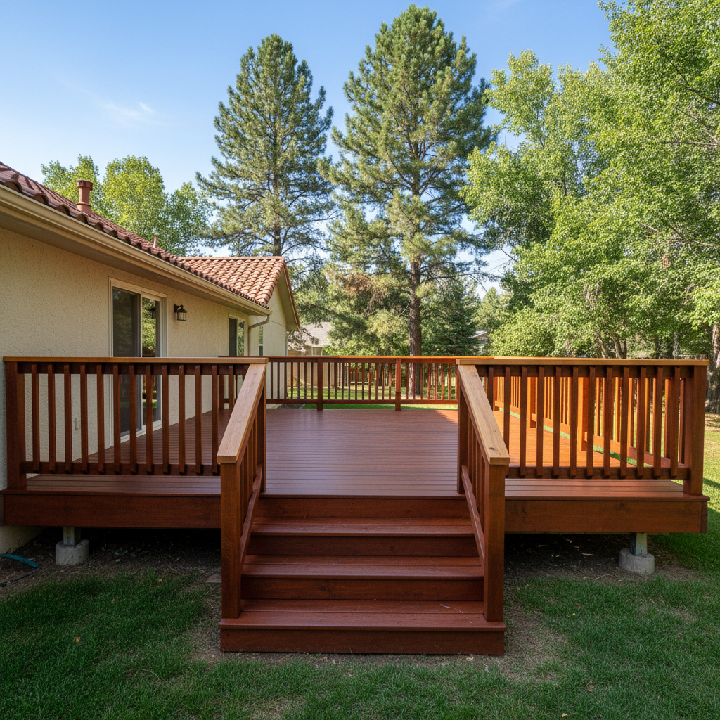 Completed deck painting & staining work at a residential property in Flagstaff, AZ