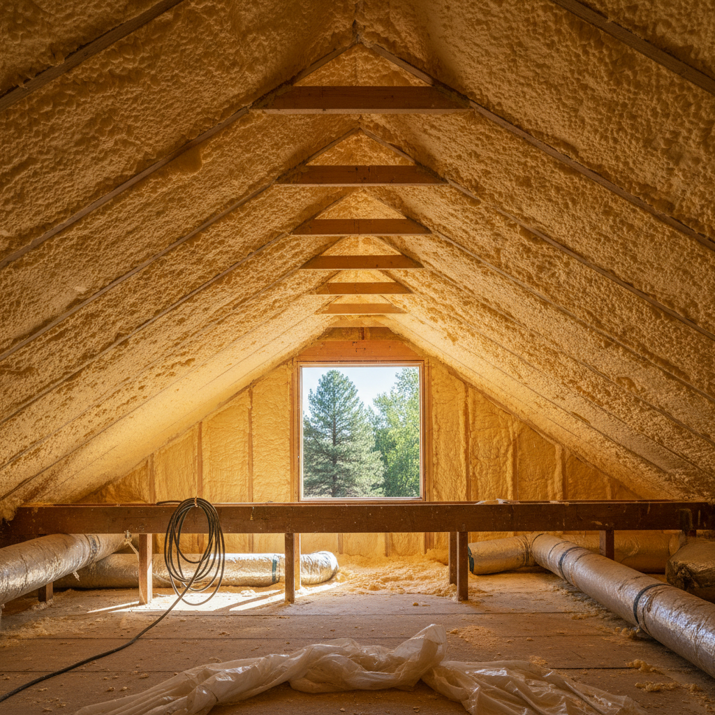 Completed closed cell spray foam work at a residential property in Flagstaff, AZ
