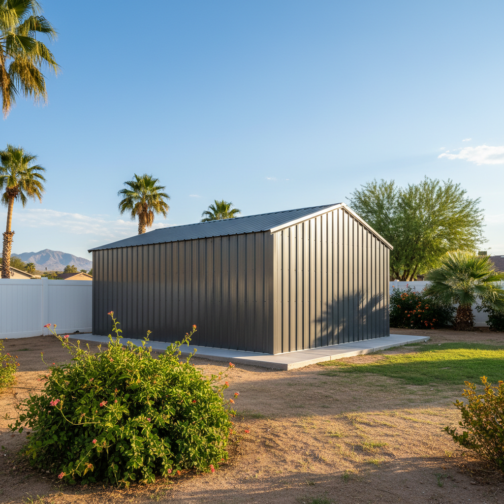 Completed metal building installation work at a residential property in Avondale, AZ