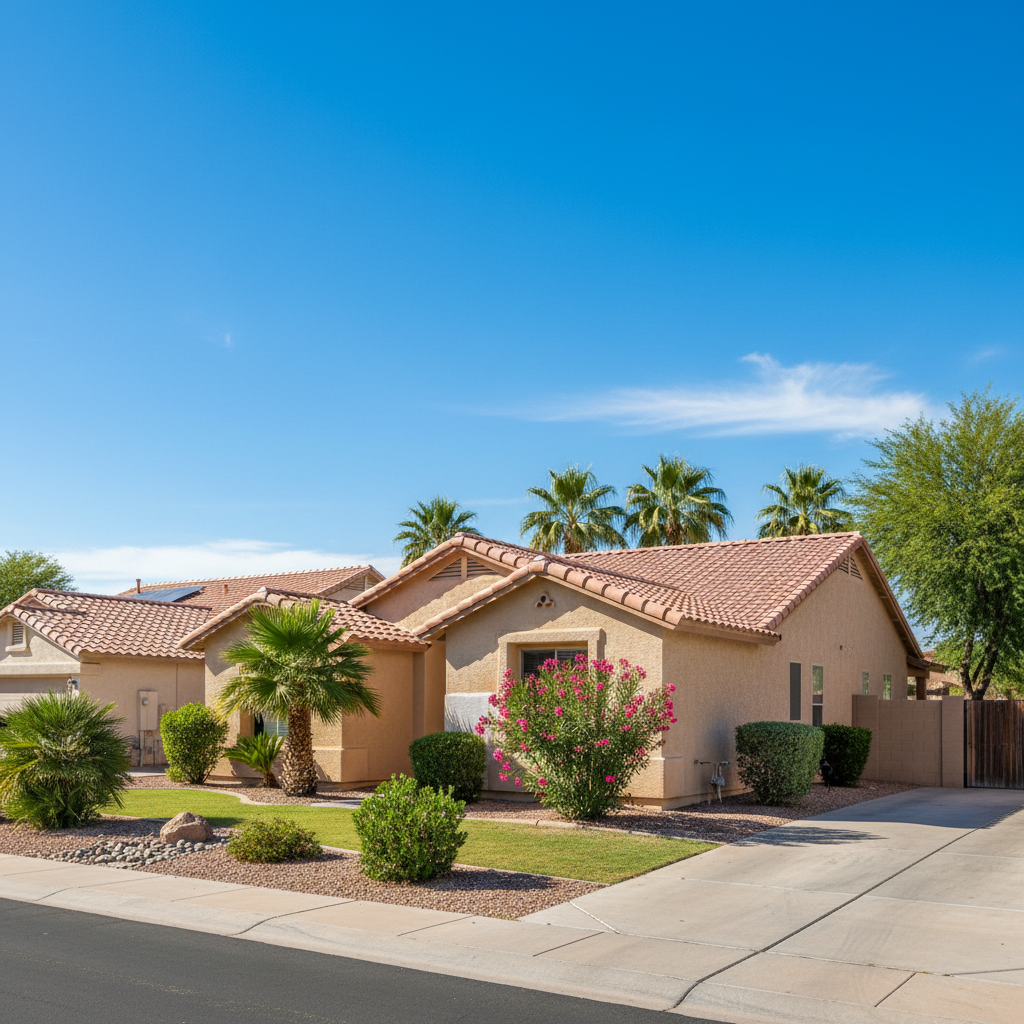 Completed stucco repair work at a residential property in Chandler, AZ