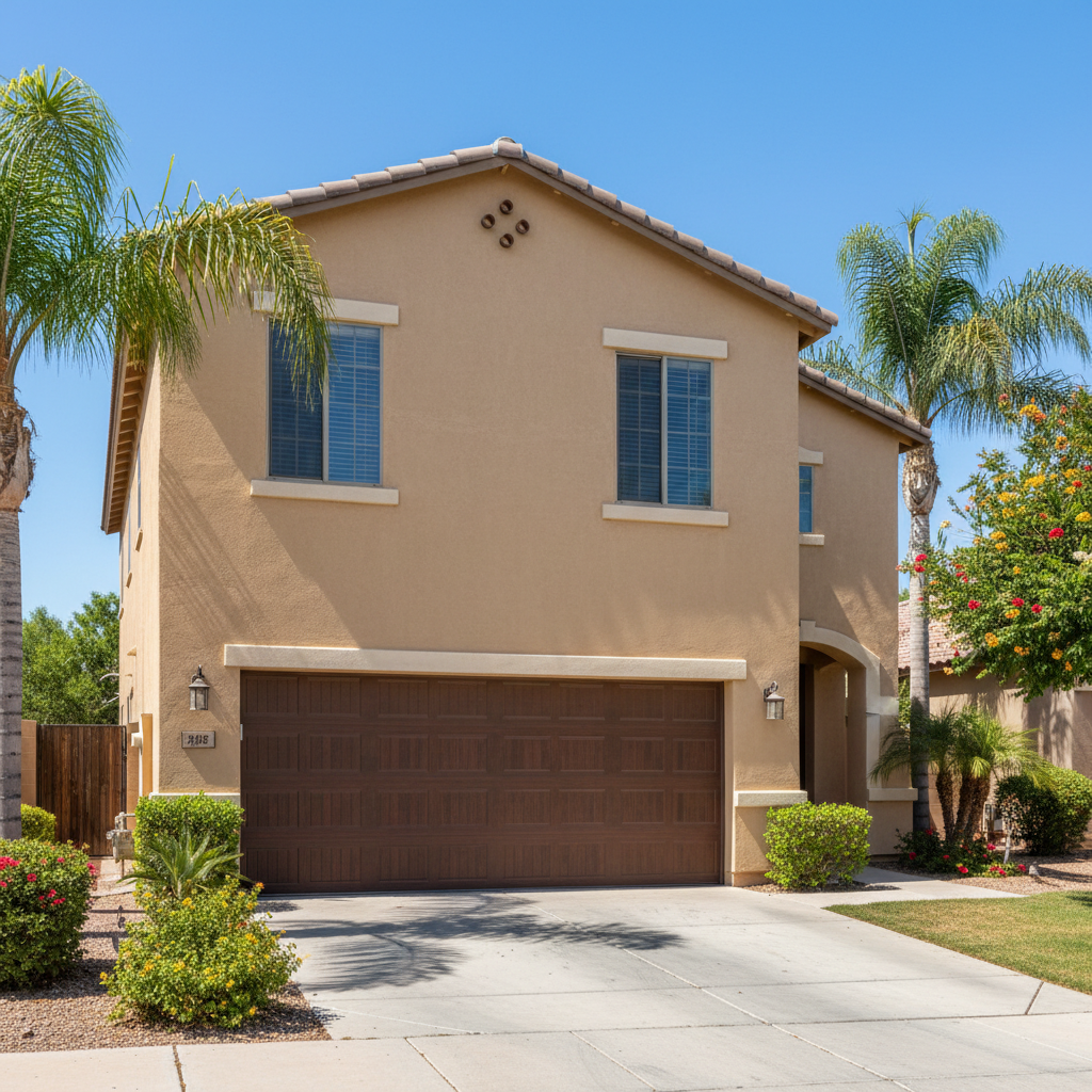 Completed stucco removal work at a residential property in Glendale, AZ
