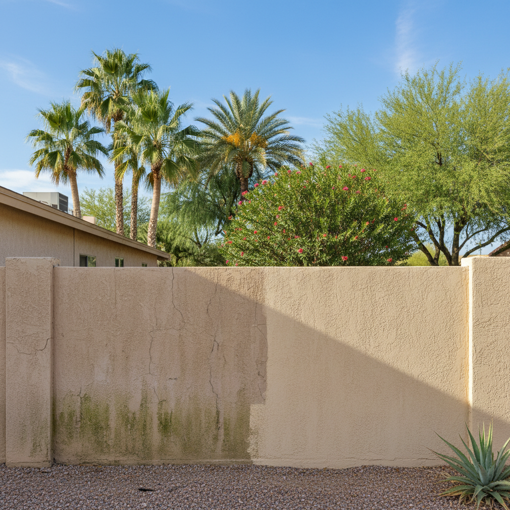 Completed stucco replacement work at a residential property in Surprise, AZ