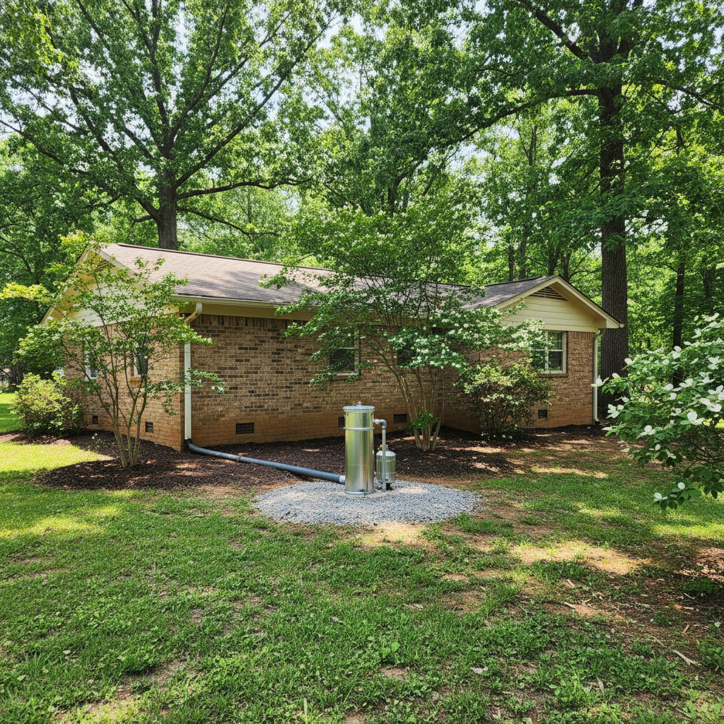 Completed well drilling work at a residential property in Fayetteville, AR