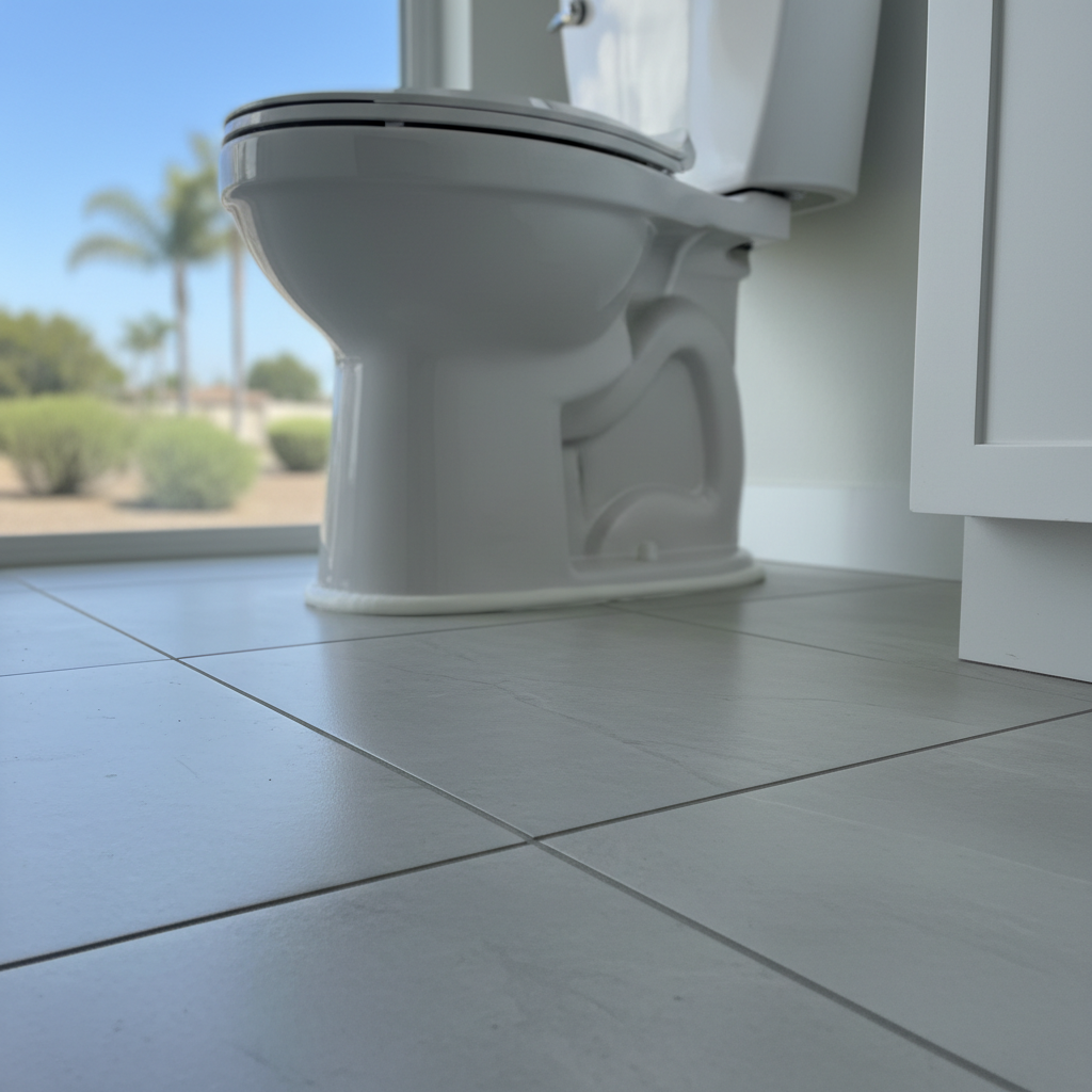 Completed toilet installation work at a residential property in Buena Park, CA