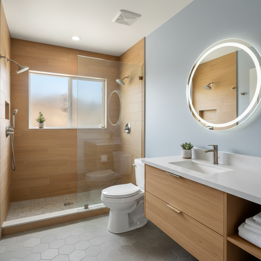 Completed bathroom remodel work at a residential property in Camarillo, CA
