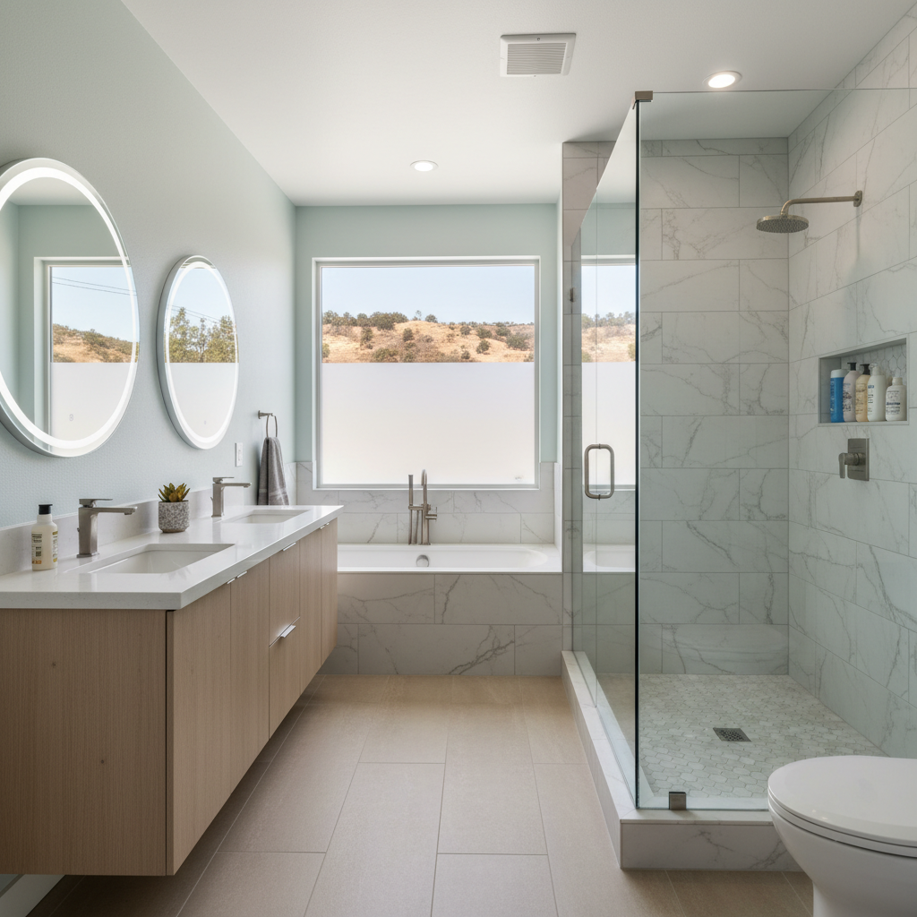 Completed bathroom remodel work at a residential property in Camarillo, CA