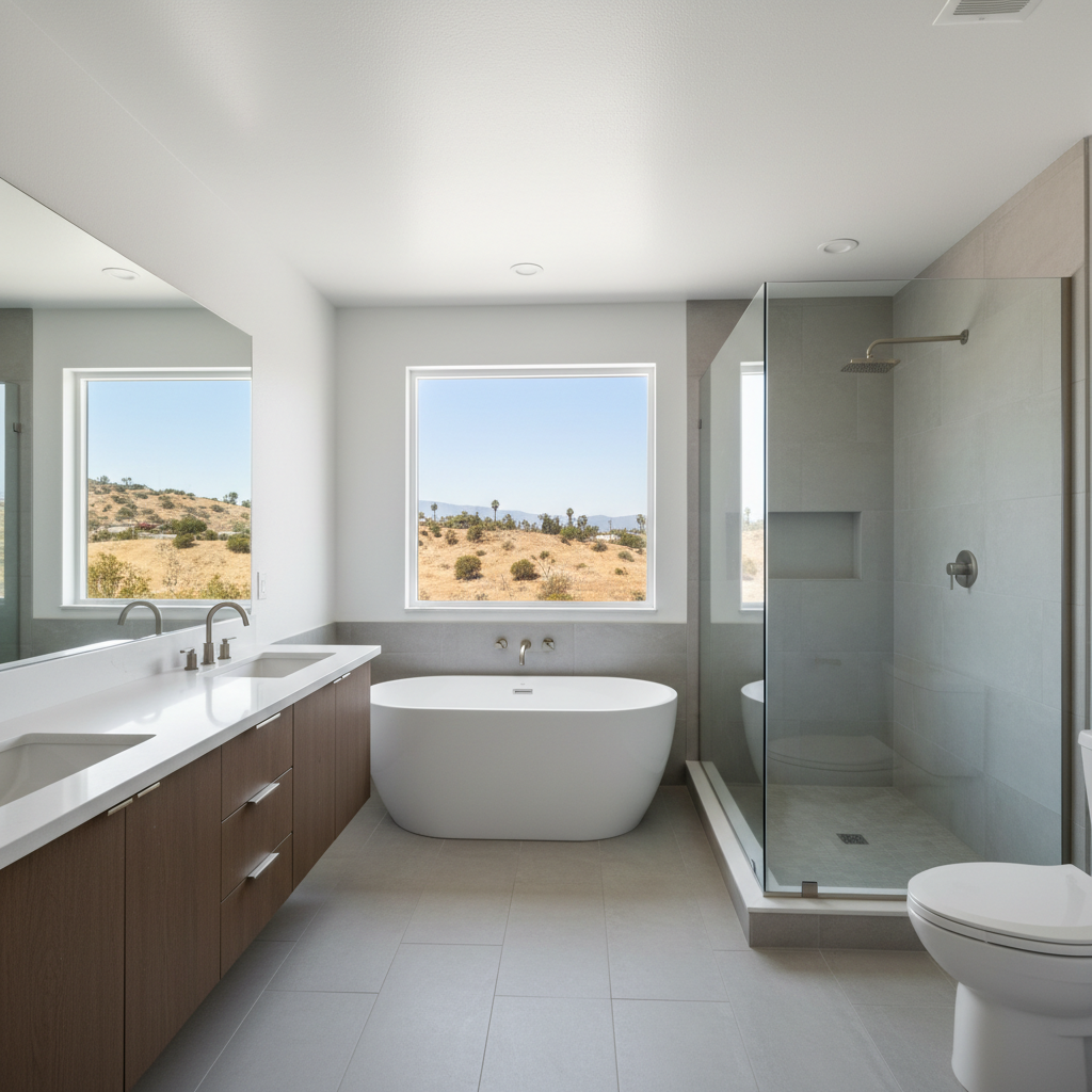 Completed bathroom expansion work at a residential property in Carson, CA