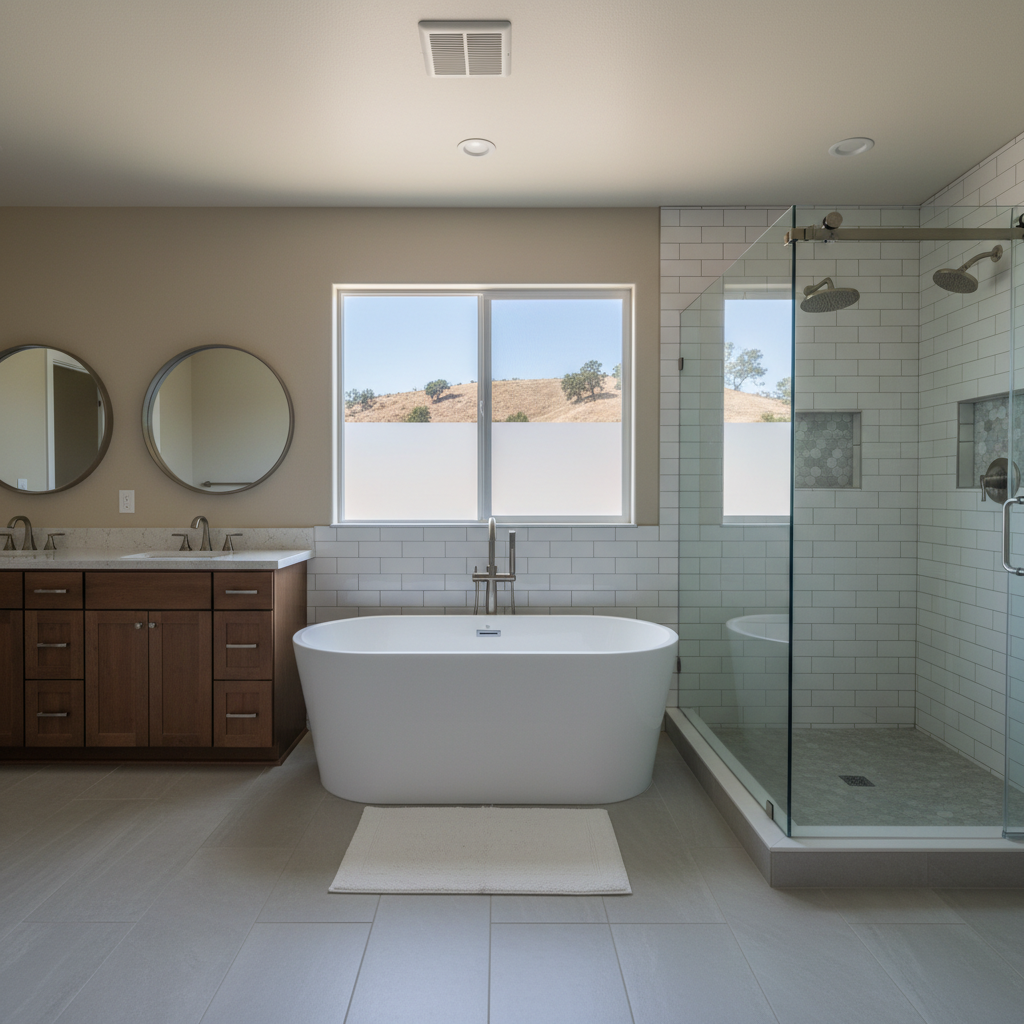 Completed bathtub replacement work at a residential property in Sherman Oaks, CA
