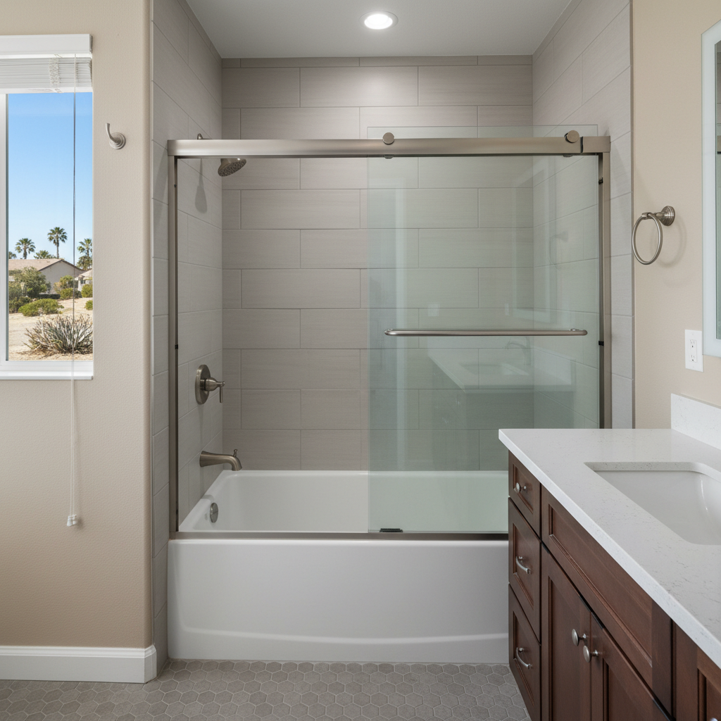 Completed bathtub replacement work at a residential property in Huntington Beach, CA