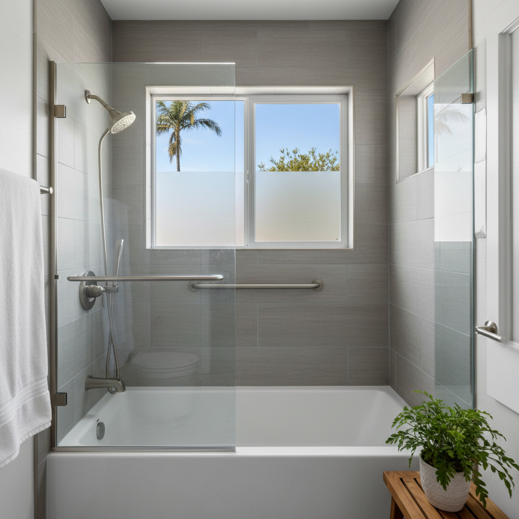 Completed bathtub replacement work at a residential property in Huntington Beach, CA
