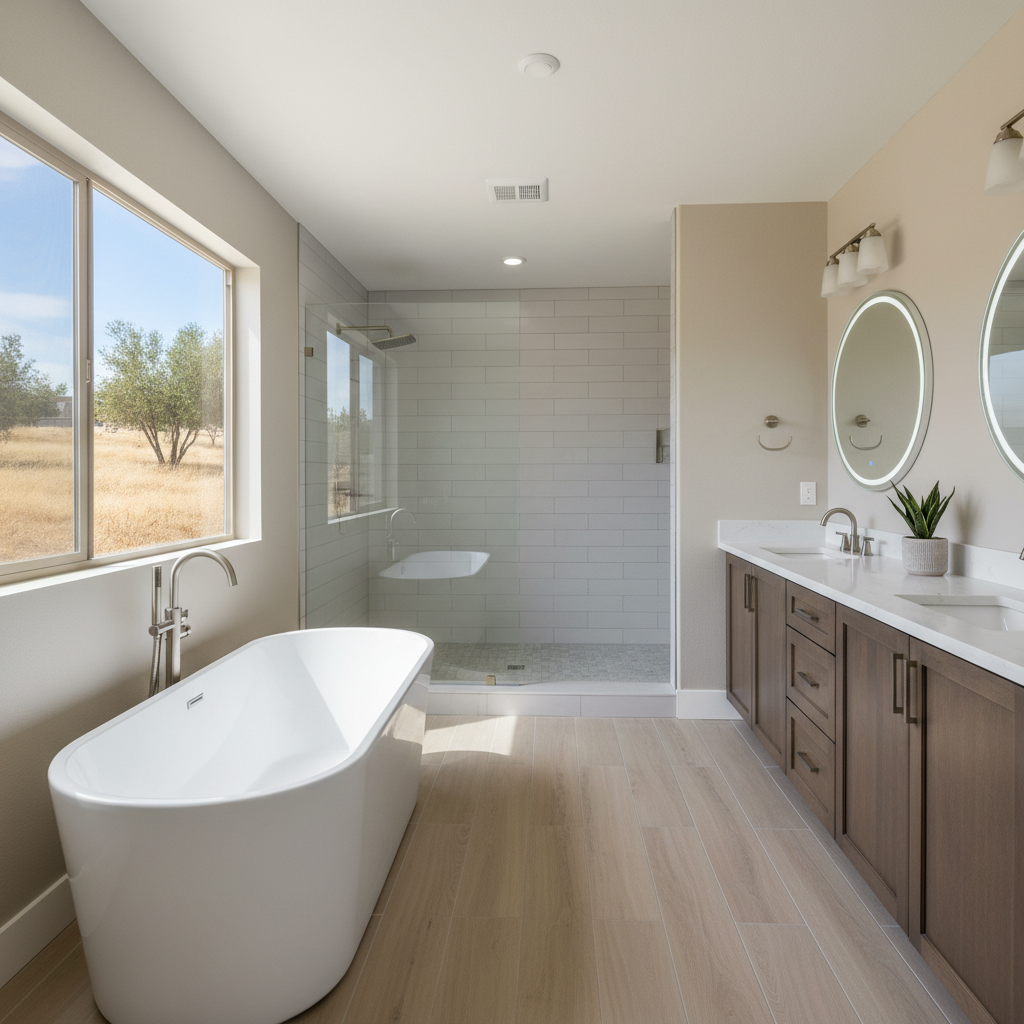 Completed bathroom expansion work at a residential property in Lynwood, CA