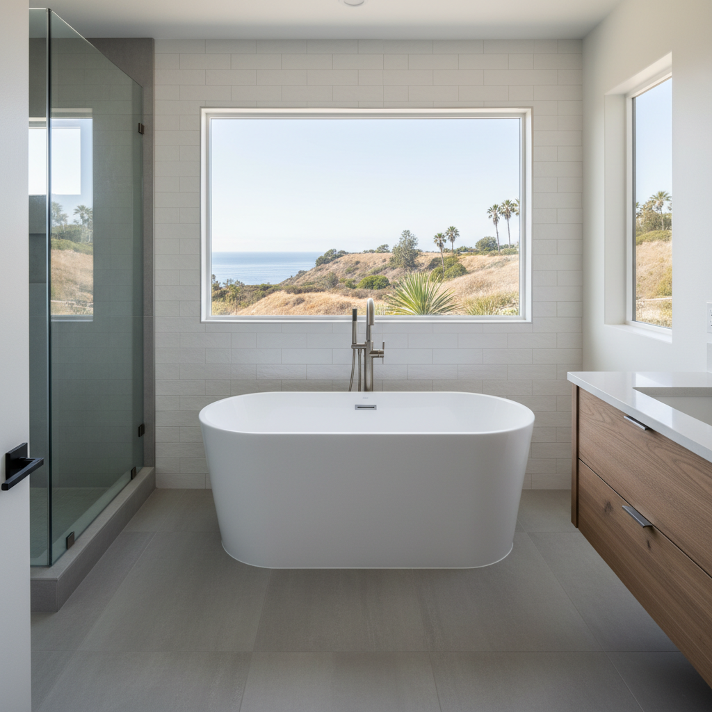 Completed bathtub replacement work at a residential property in Malibu, CA