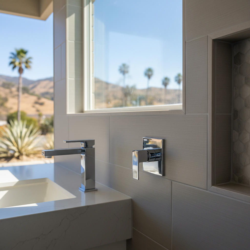 Completed plumbing work work at a residential property in West Hollywood, CA