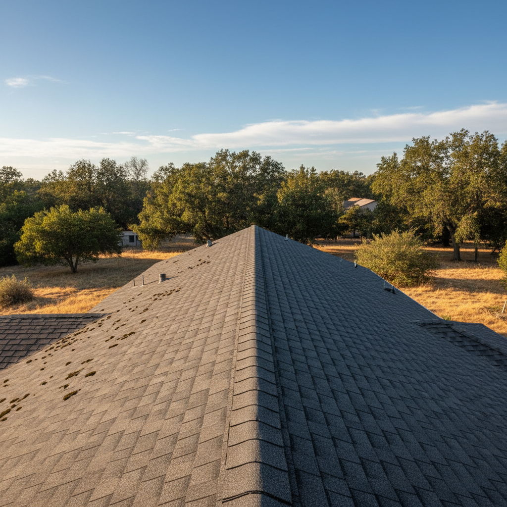 Completed roof replacement work at a residential property in Rancho Cordova, CA