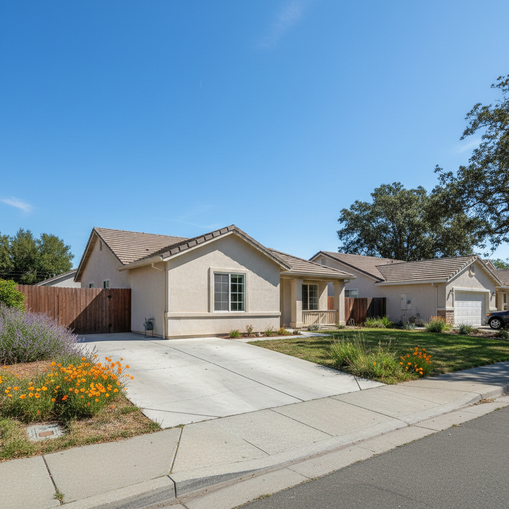 Completed stucco repair work at a residential property in Chico, CA