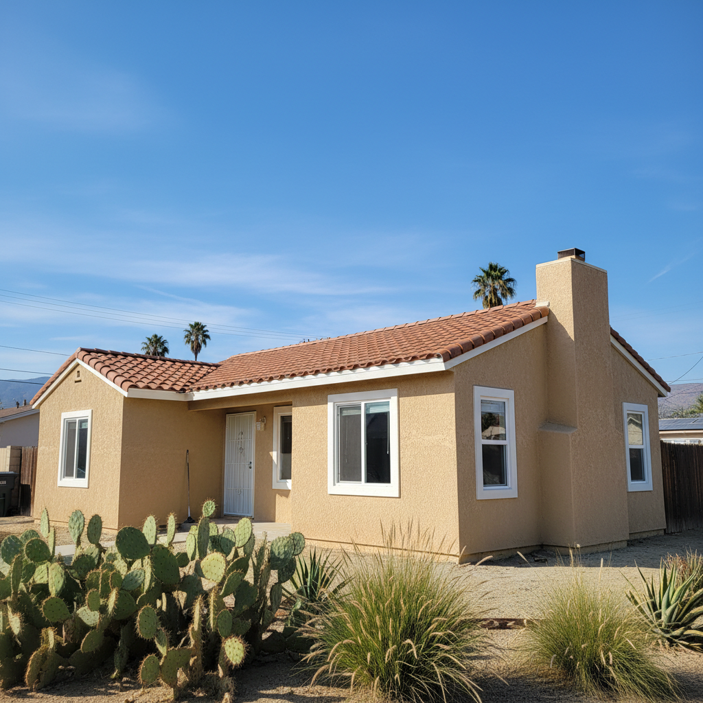 Completed eifs installation work at a residential property in Rialto, CA