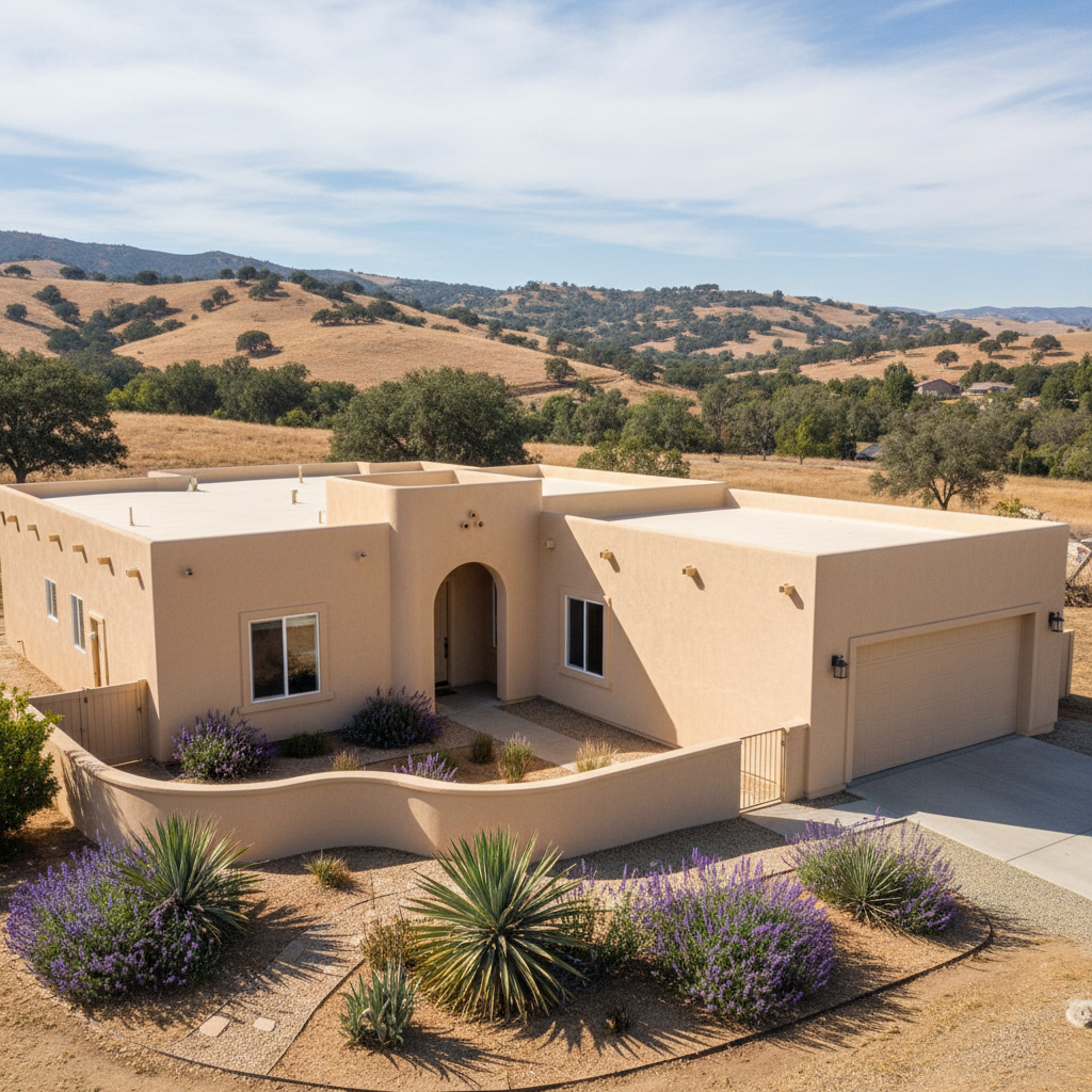 Completed commercial stucco work at a residential property in Santa Clarita, CA