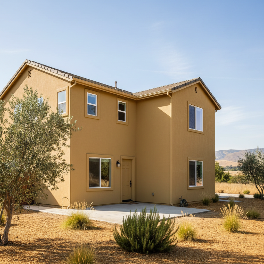 Completed stucco removal work at a residential property in Sacramento, CA