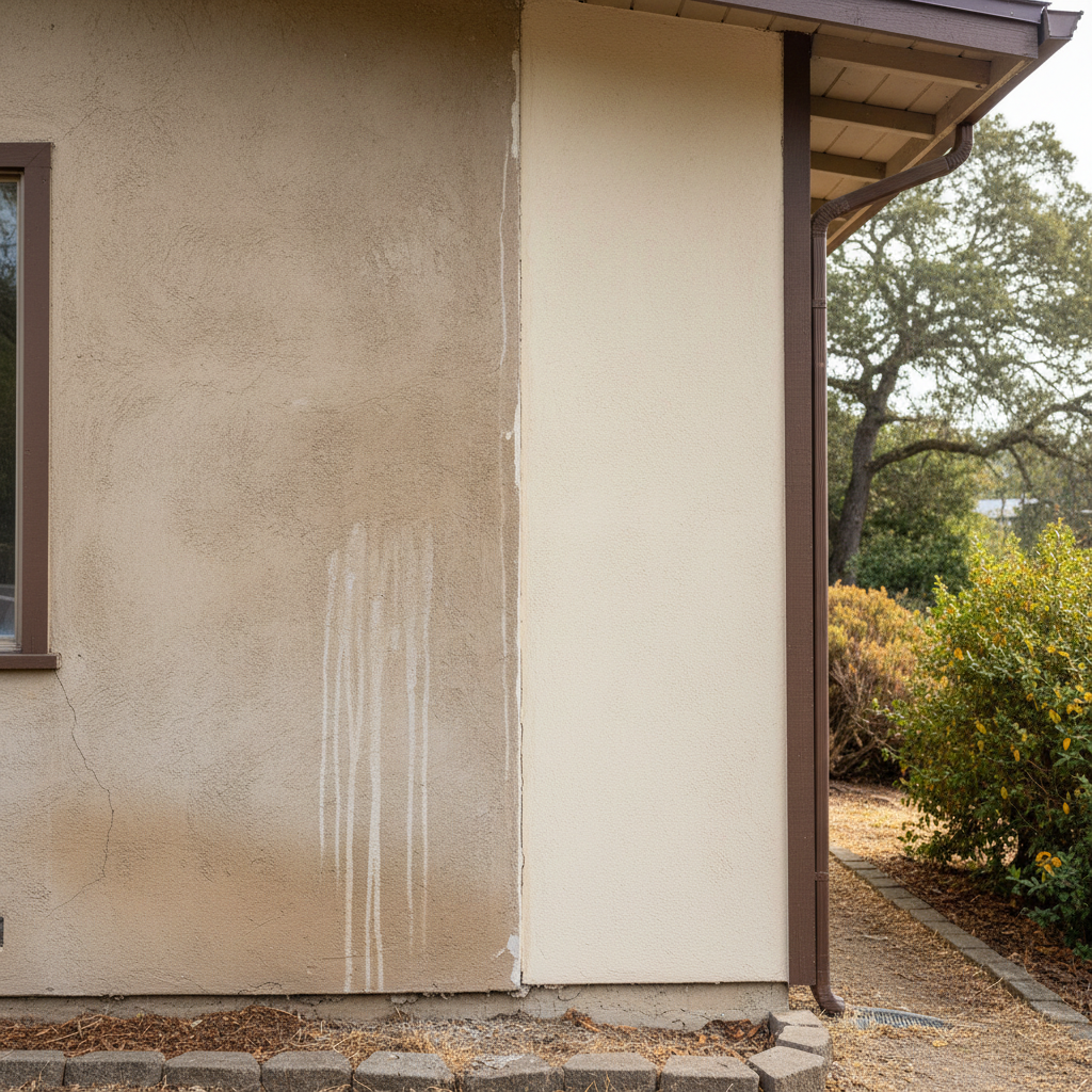 Completed stucco replacement work at a residential property in Berkeley, CA