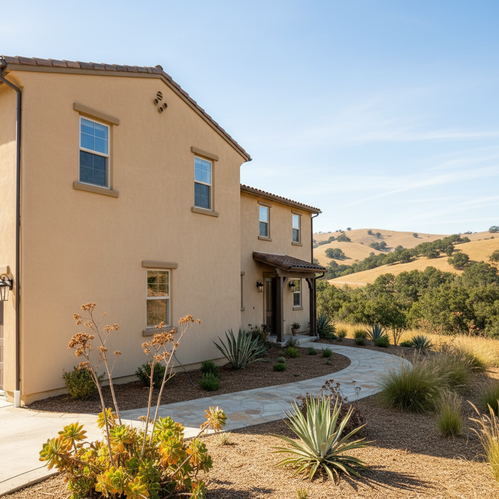 Completed stucco removal work at a residential property in Carmel Valley, CA
