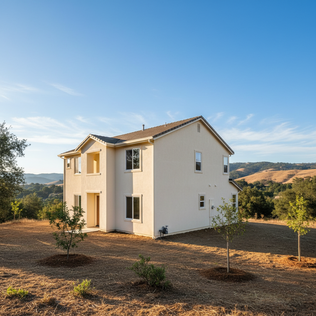 Completed stucco removal work at a residential property in Scotts Valley, CA