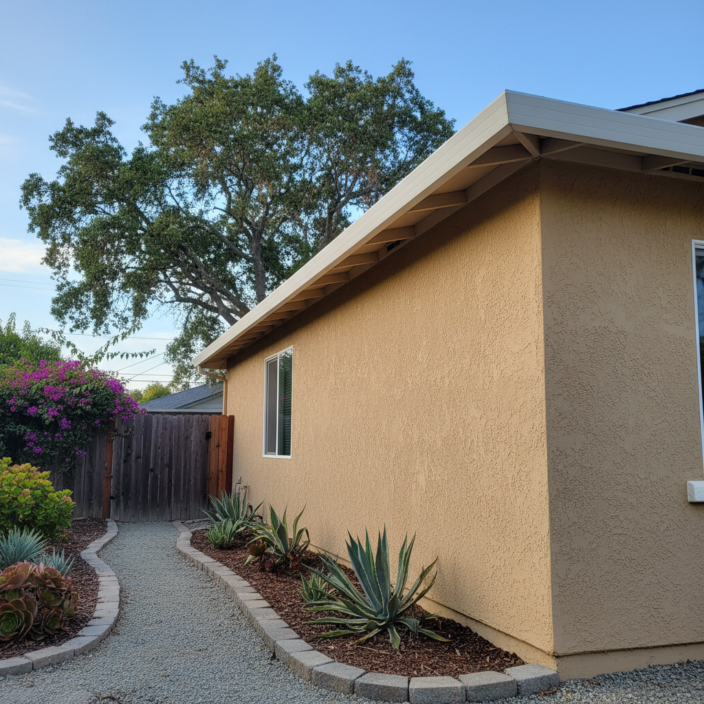 Completed residential stucco work at a residential property in Richmond, CA