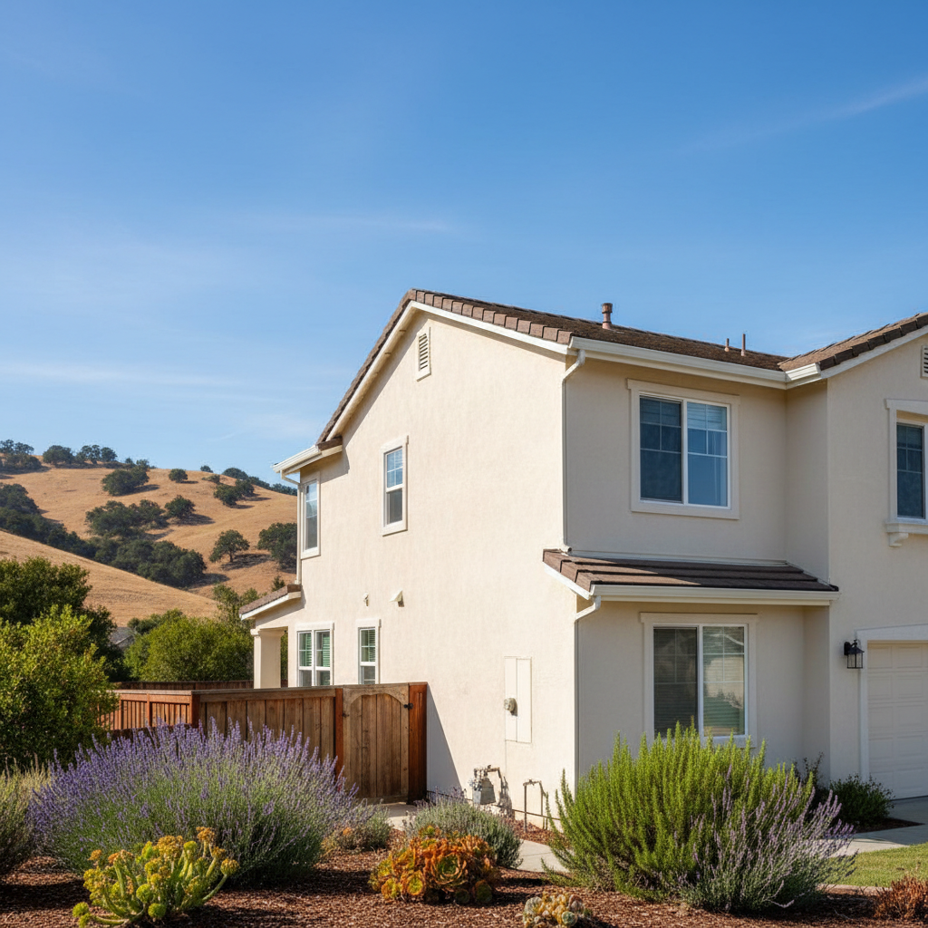 Completed residential stucco work at a residential property in Richmond, CA