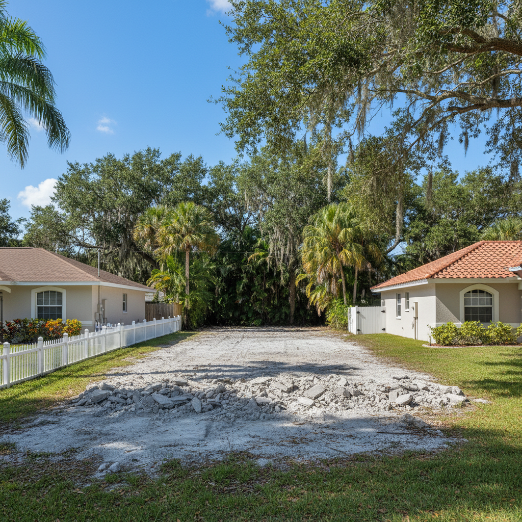 Completed full building demolition work at a residential property in Port Richey, FL