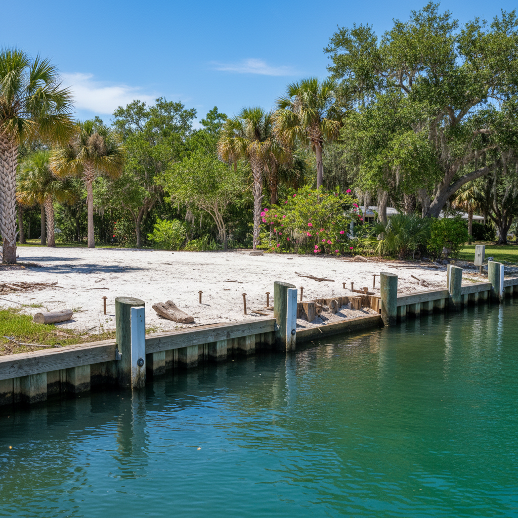 Completed dock demolition work at a residential property in Panama City, FL