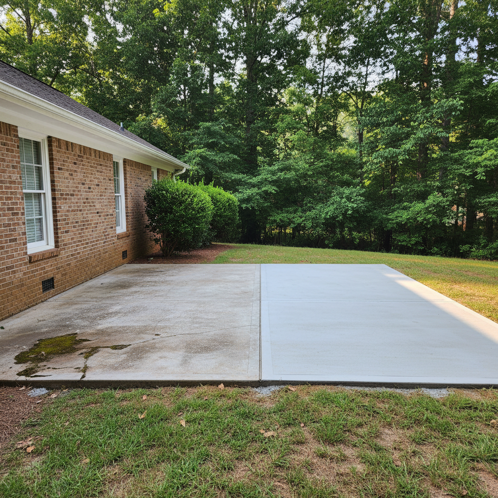 Completed concrete flatwork work at a residential property in Jesup, GA