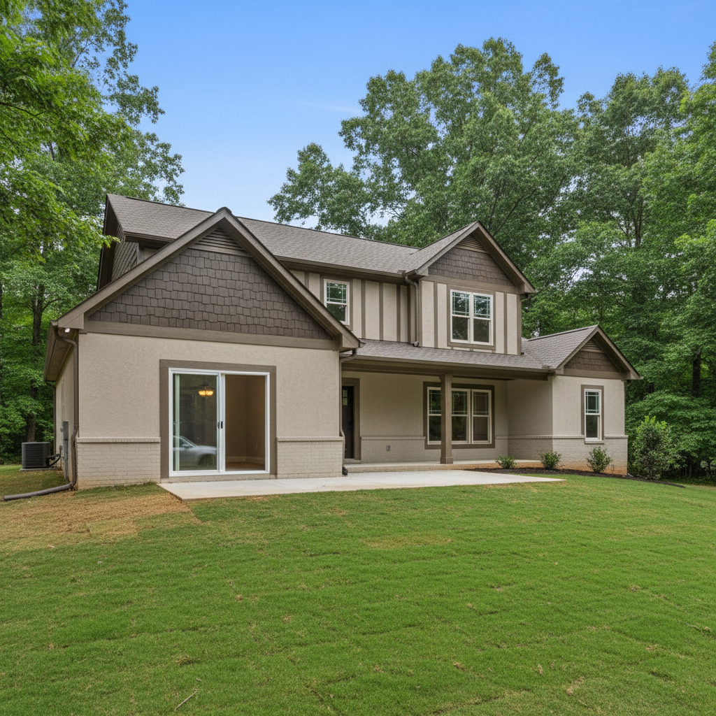 Completed water damage restoration work at a residential property in Baldwin, GA