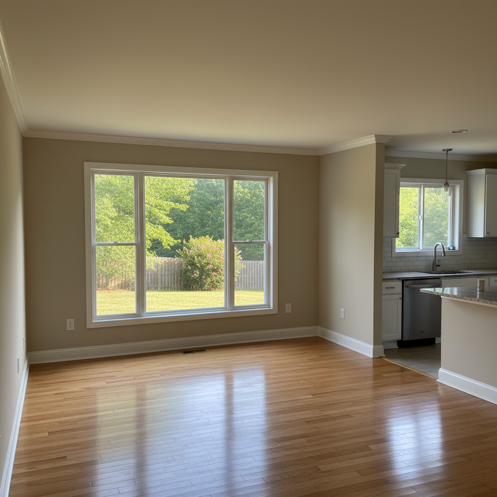Completed water damage restoration work at a residential property in Baldwin, GA