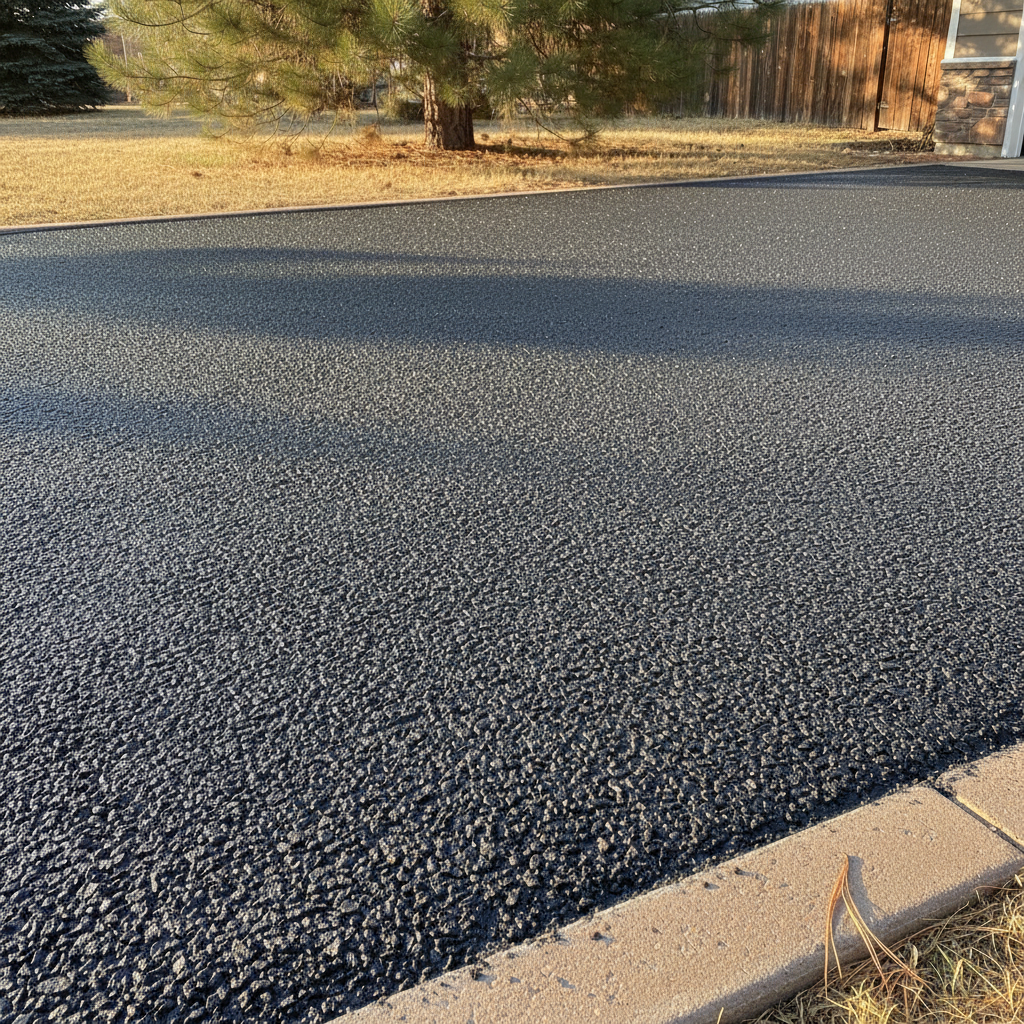 Completed slurry coating work at a residential property in Boise, ID