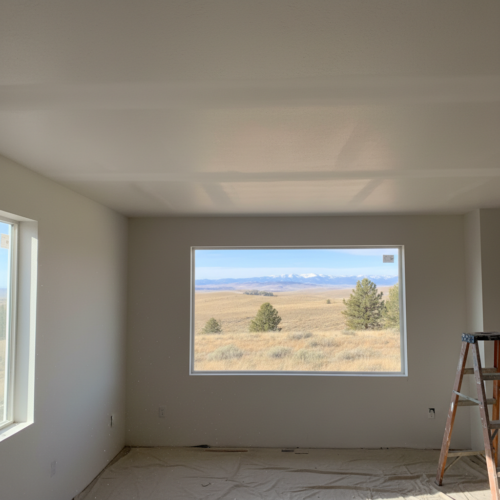 Completed popcorn ceiling removal work at a residential property in Boise, ID