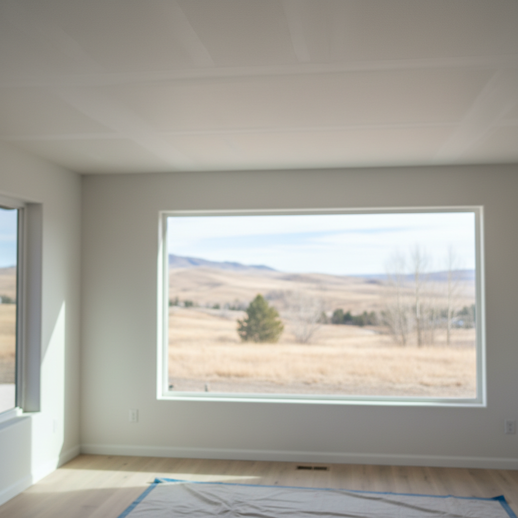Completed popcorn ceiling removal work at a residential property in Boise, ID