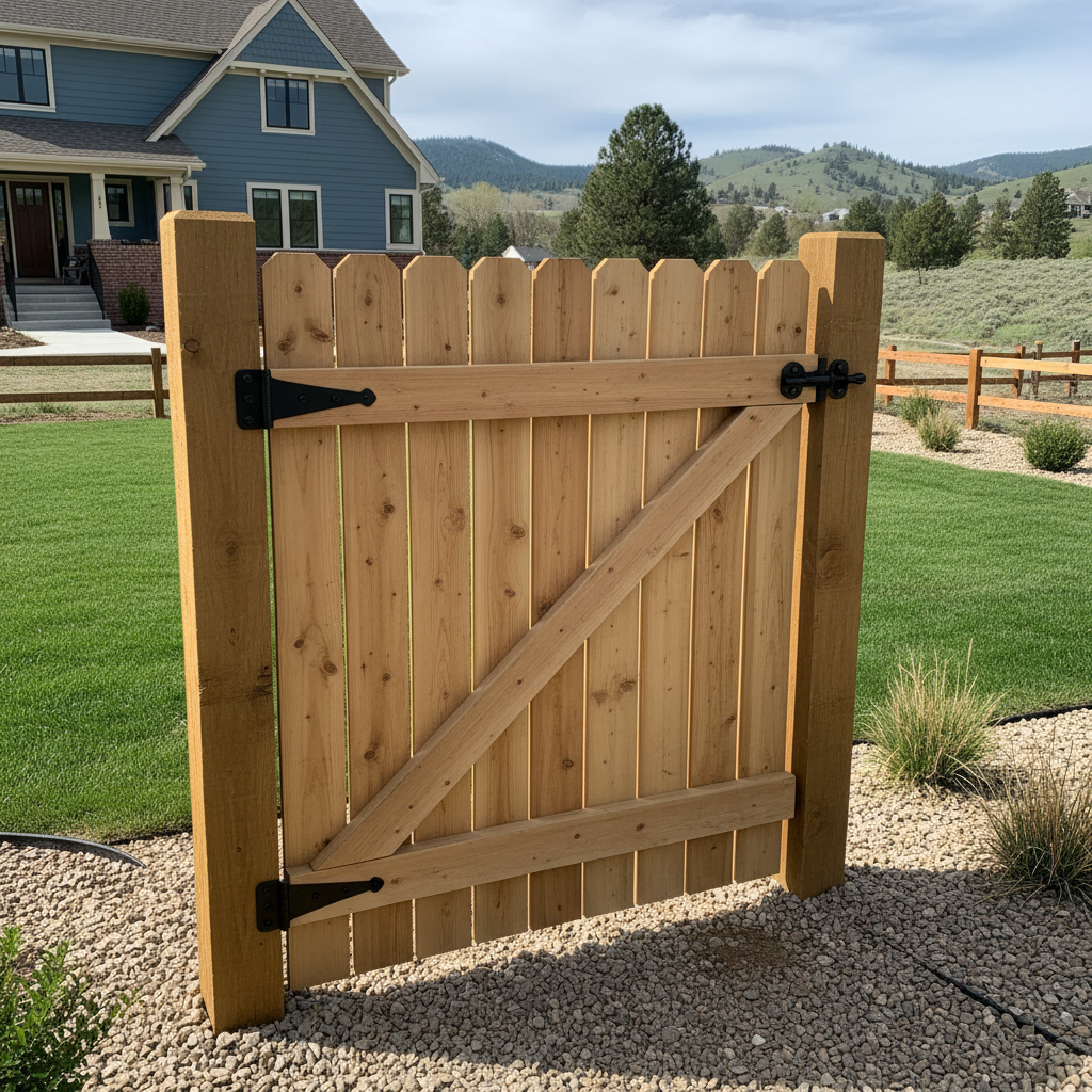 Completed gate installation work at a residential property in Boise, ID
