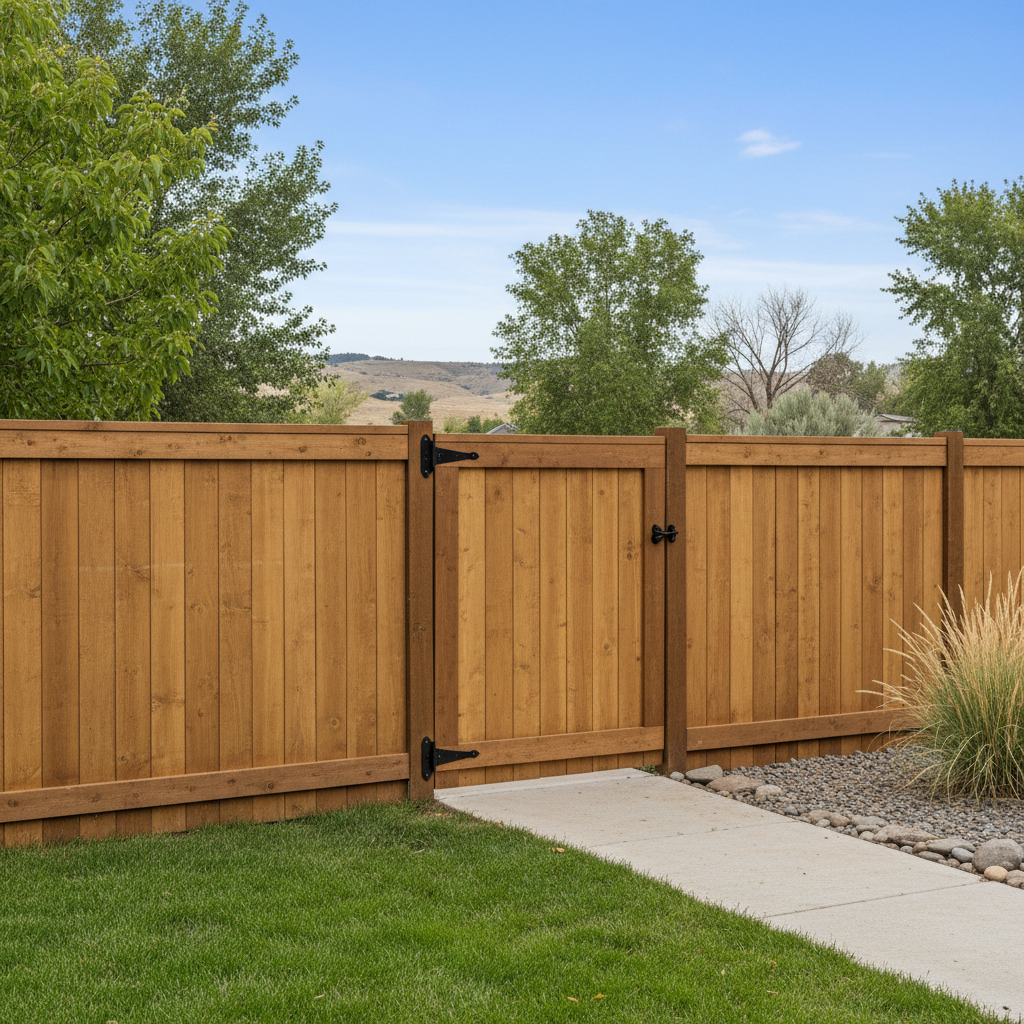 Completed gate installation work at a residential property in Boise, ID