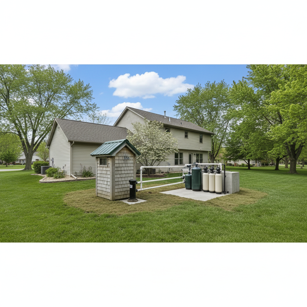 Completed water treatment work at a residential property in Rockford, IL