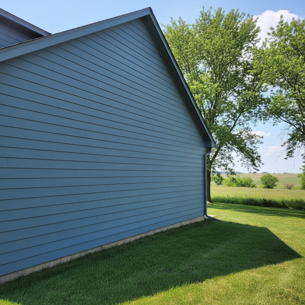 Completed siding replacement work at a residential property in Topeka, KS