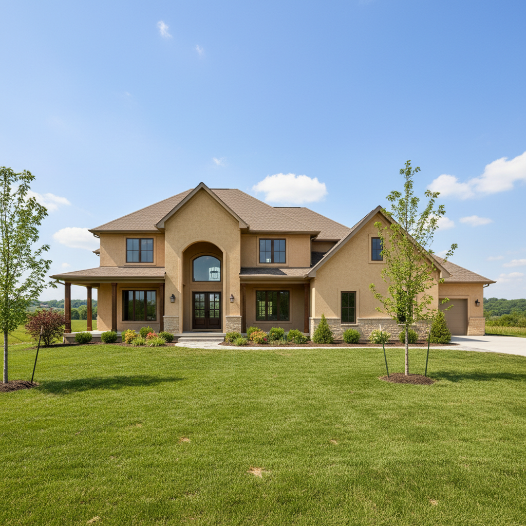 Completed commercial stucco work at a residential property in Topeka, KS